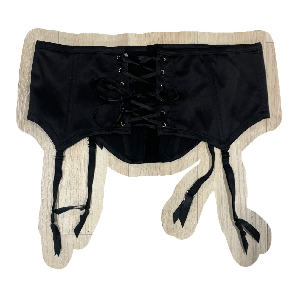 Ann Summers Black Lace-Up Corset Belt